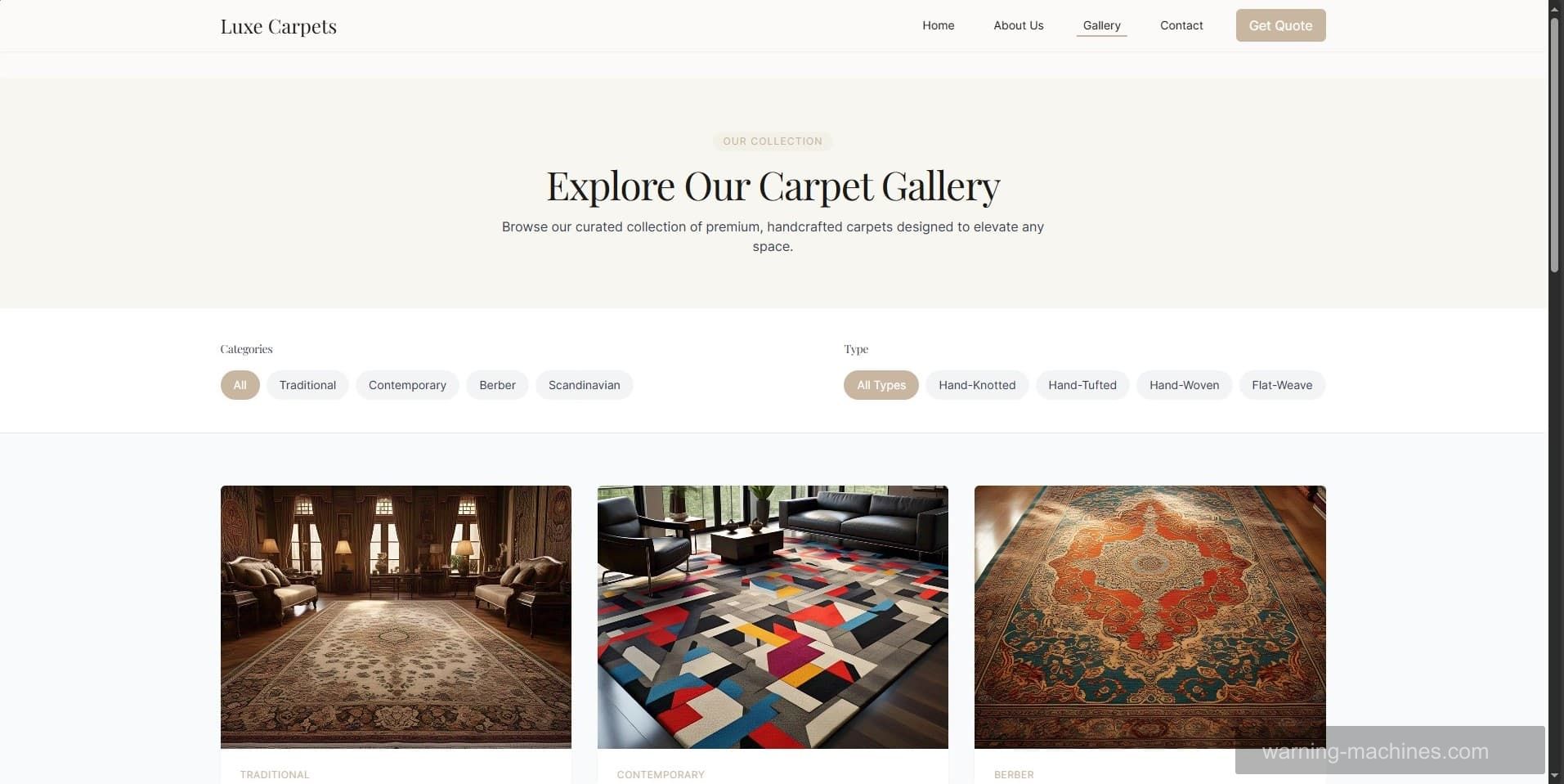Artisan Rugs E-commerce 2