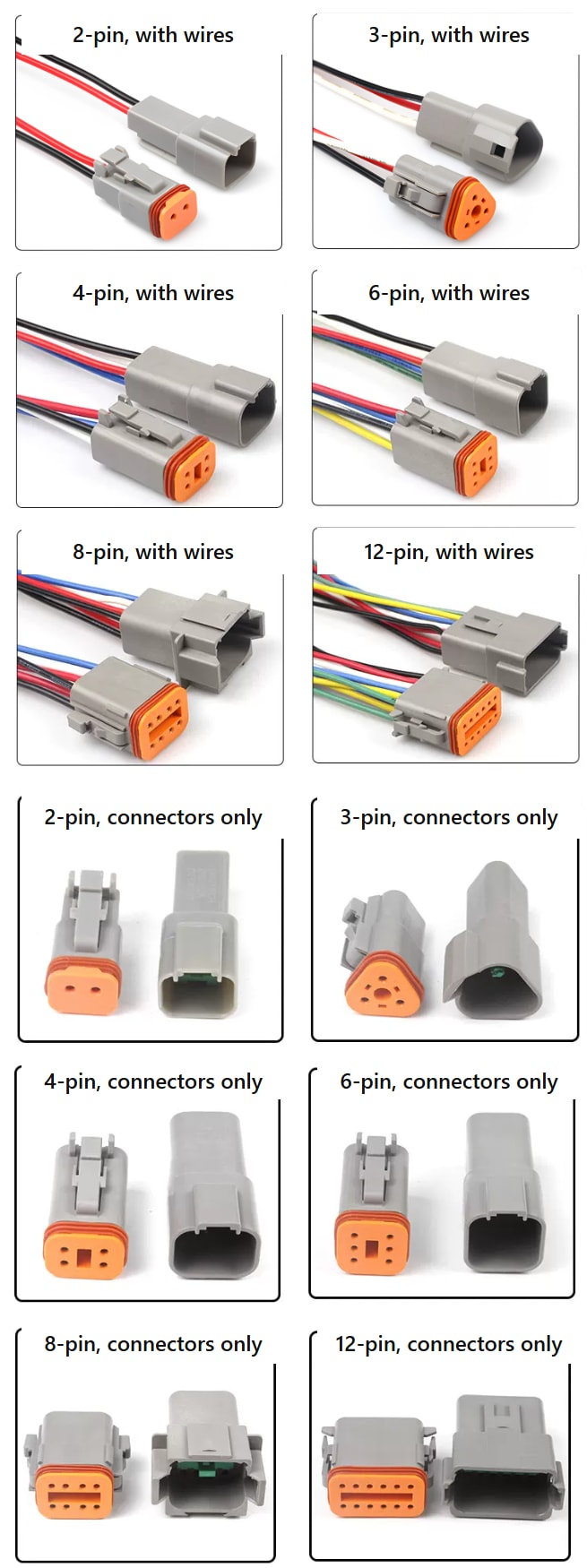 DT 2-Pin Waterproof Connector Set 2