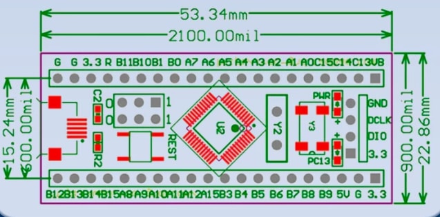 STM32 Blue Pill Board (STM32F103C8T6) 4