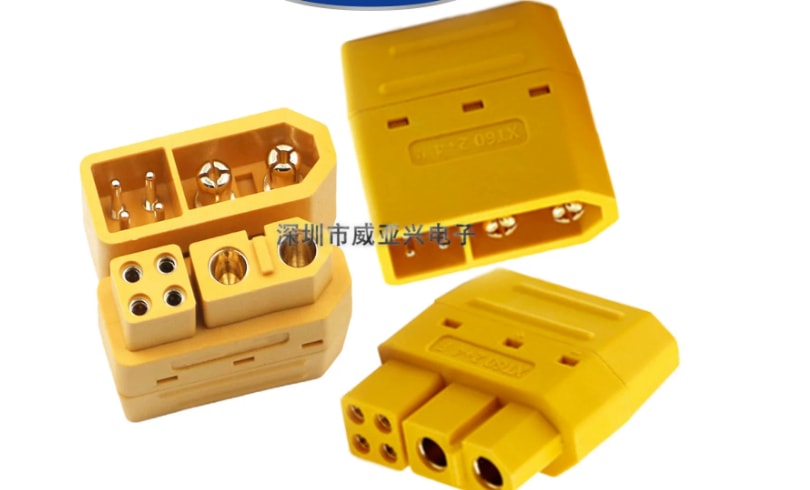 AMASS XT60(2+4) Connector Pair with 4 Signal Pins 2